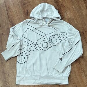 Adidas Ivory/Black Hoodie - Mens Size Large
